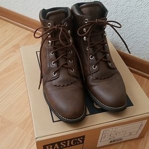 Justin Western Lace Up Ropers Women's Size 8 CLEAN